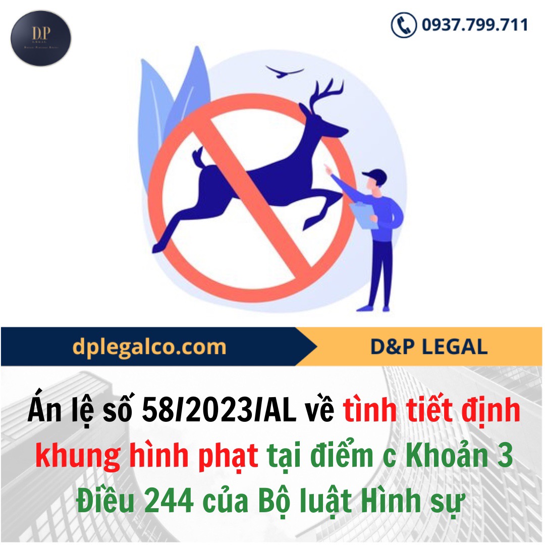 Read more about the article Án lệ số 58/2023/AL về tình tiết định khung hình phạt tại điểm c Khoản 3 Điều 244 của Bộ luật Hình sự